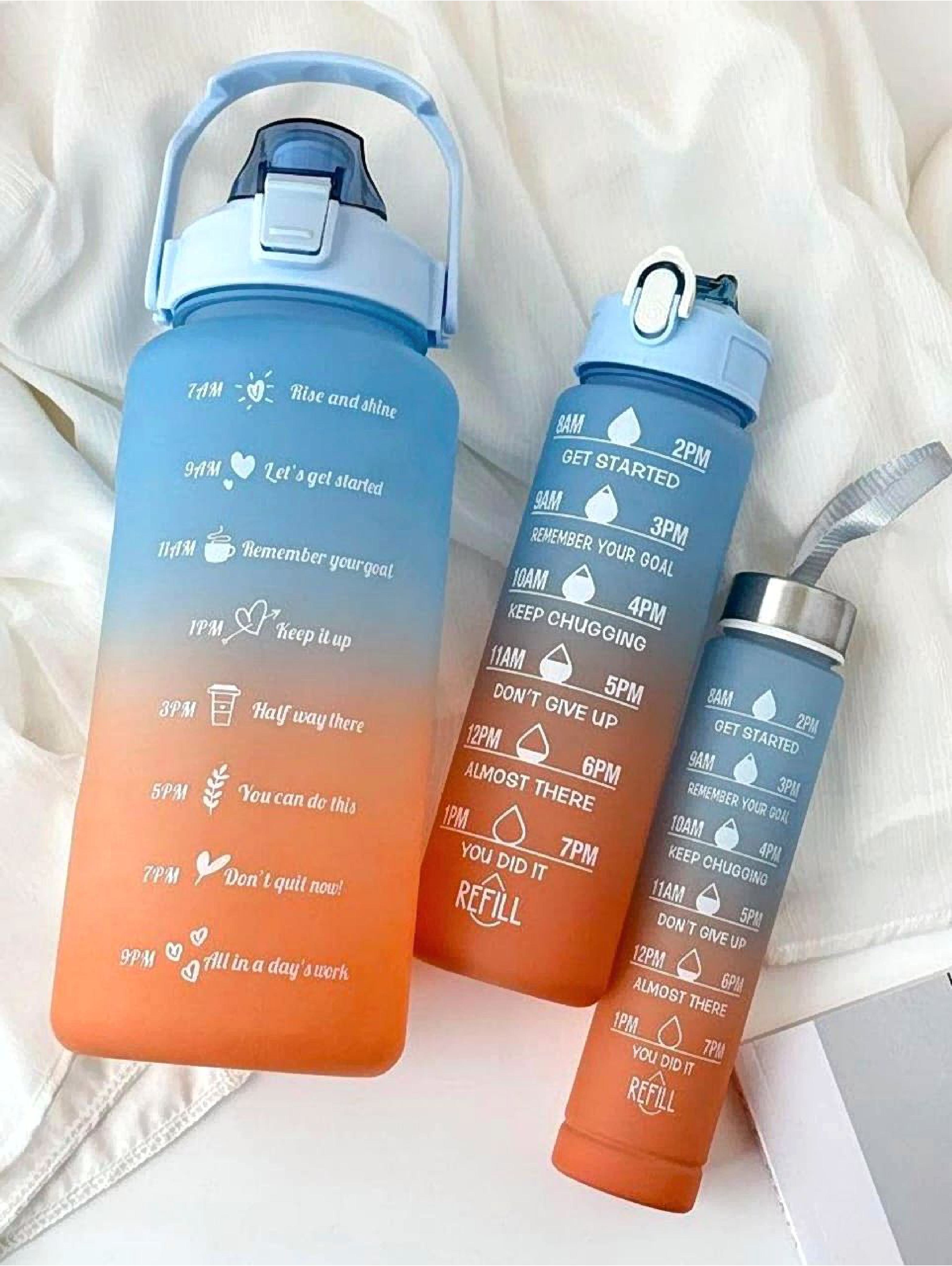 2 Litre Motivational Water Bottle – 3 Pieces Set