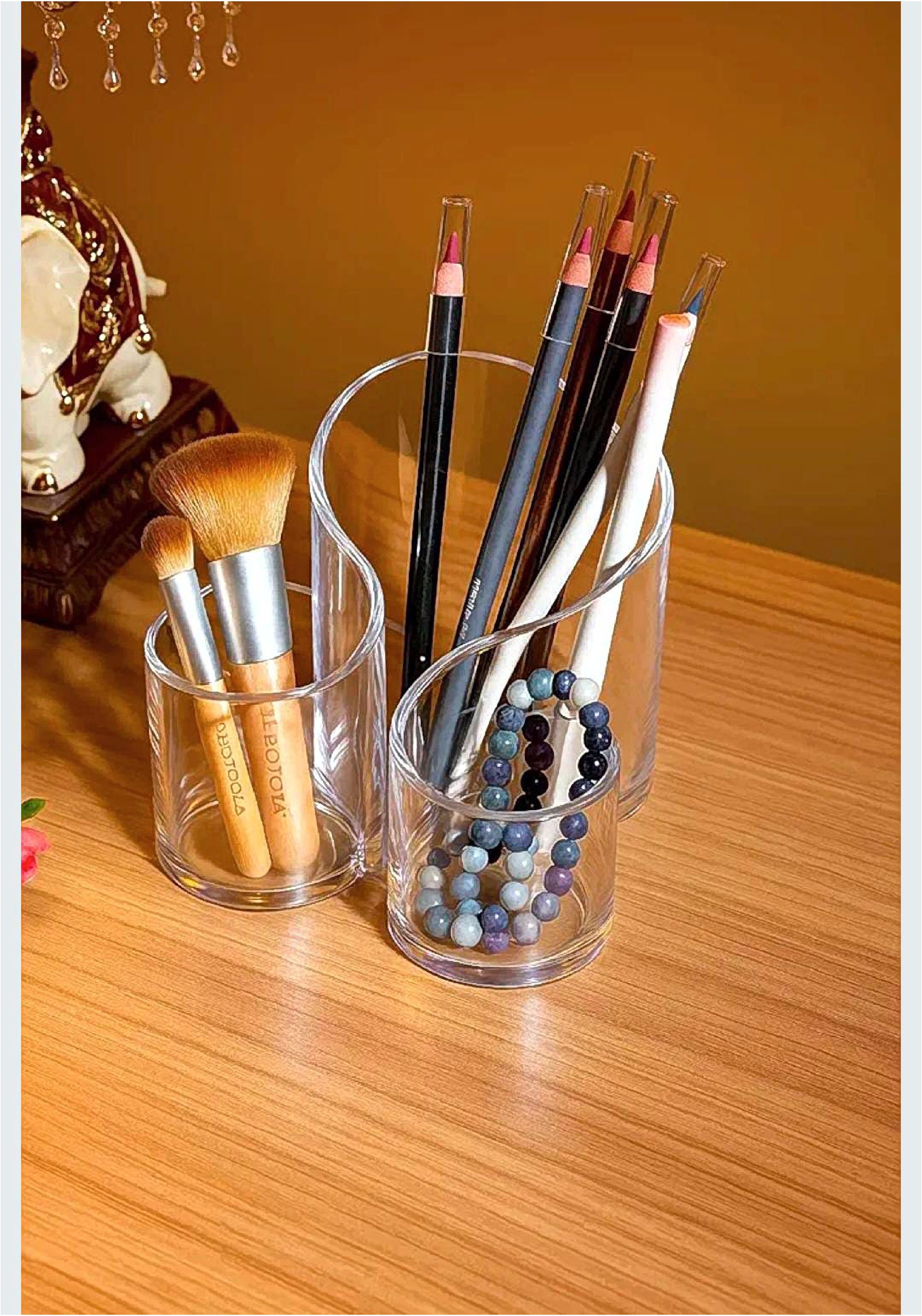 3 Grid Transparent Makeup Box