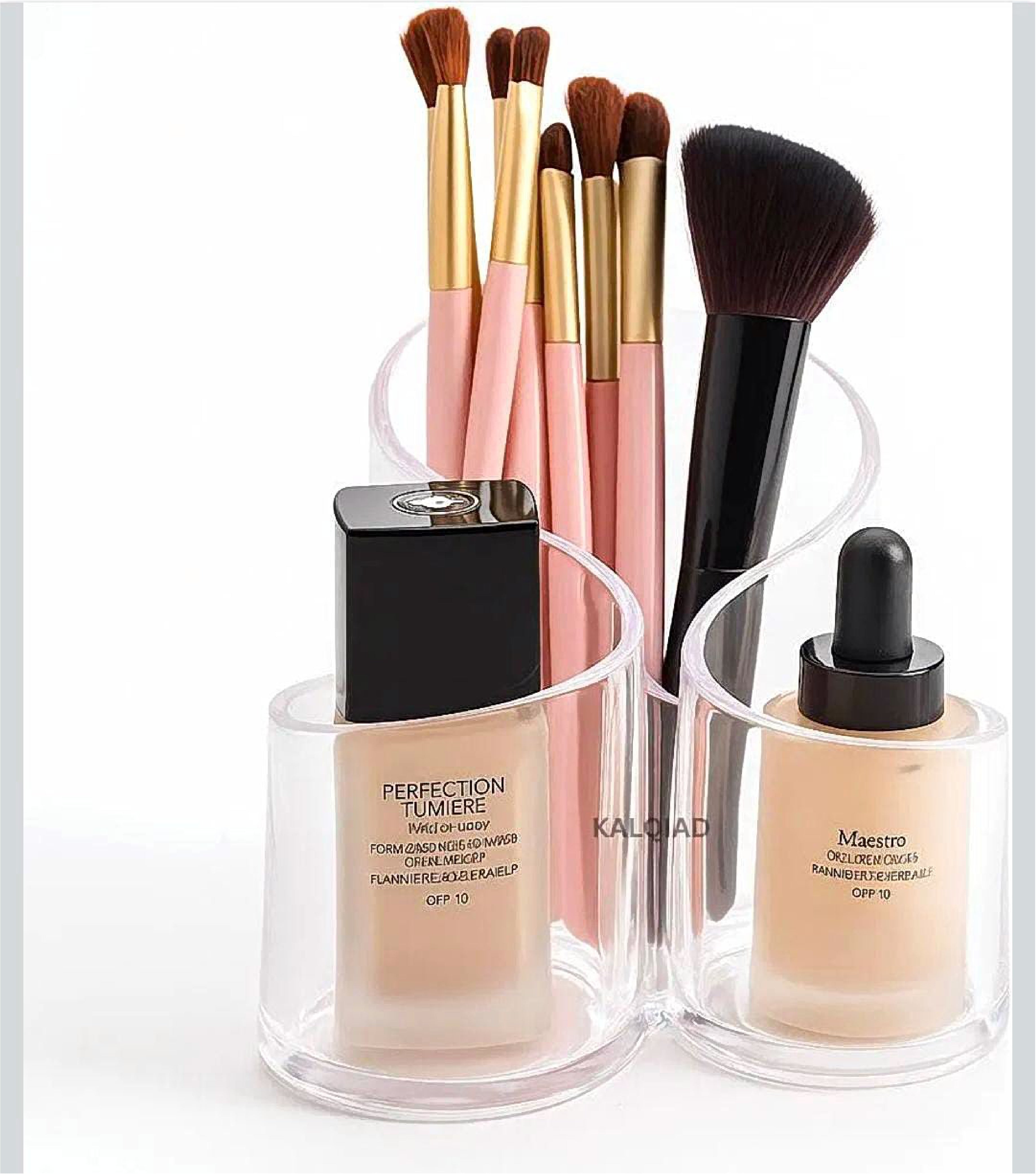 3 Grid Transparent Makeup Box