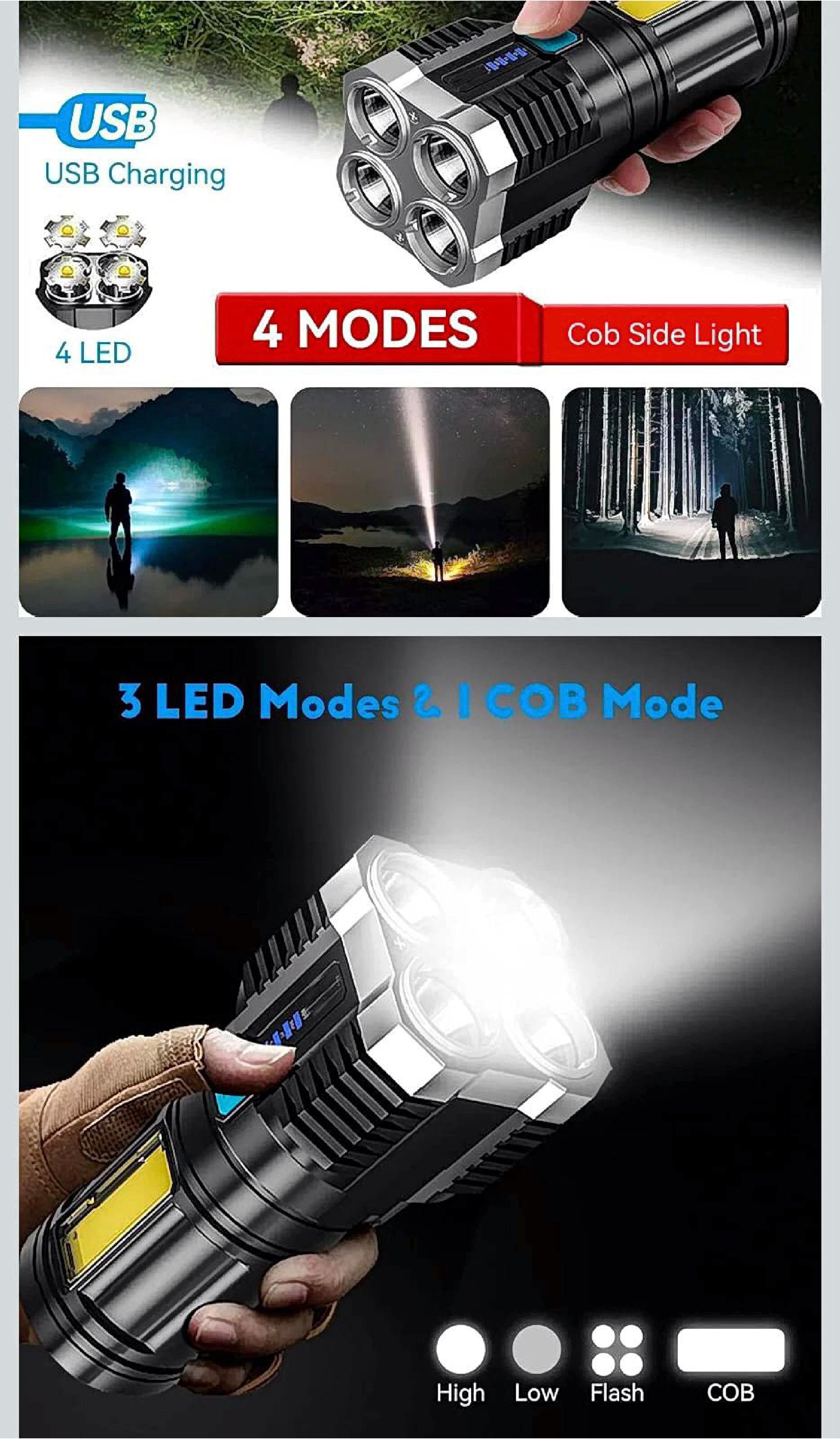 4-Mode LED Torch Light