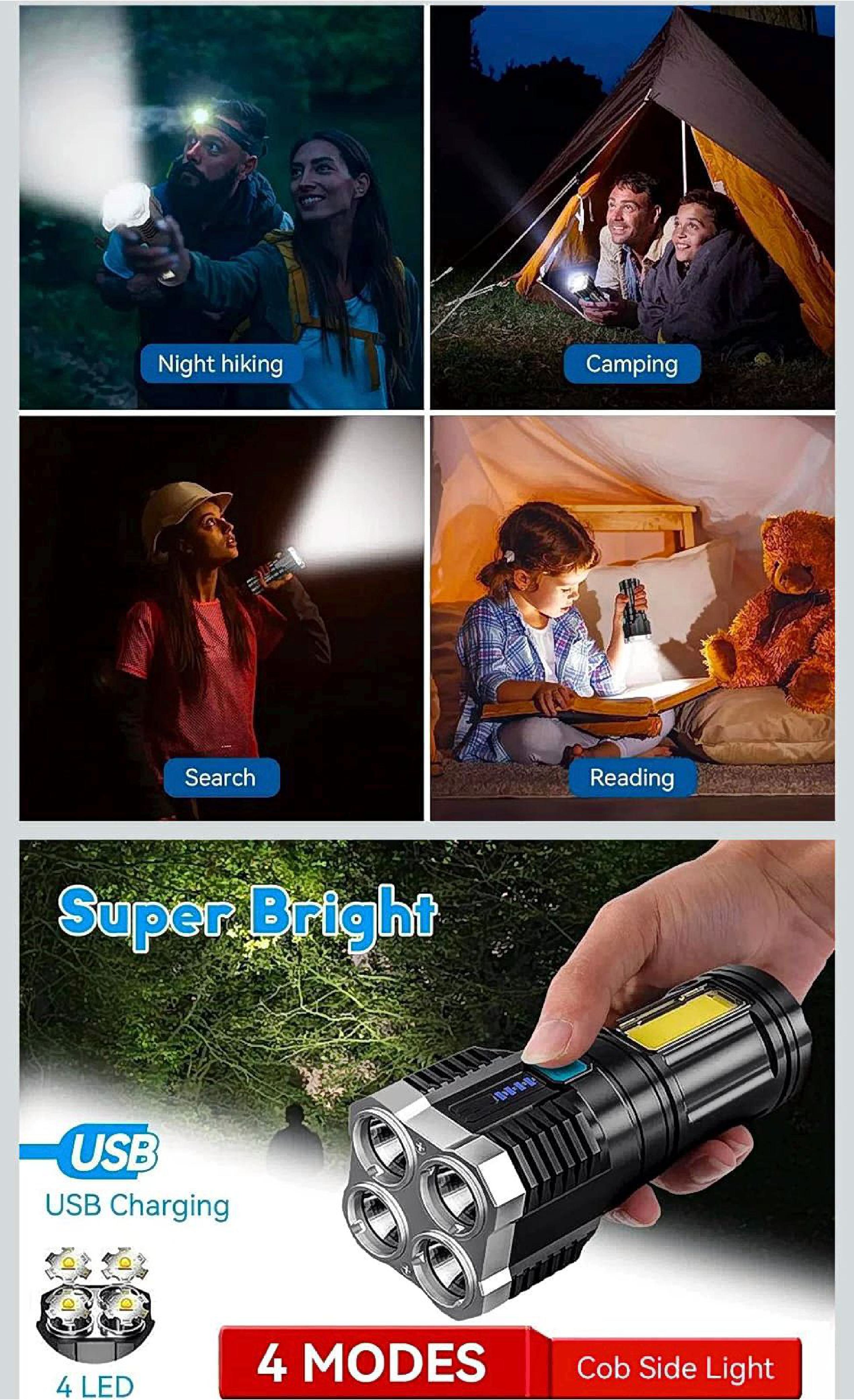 4-Mode LED Torch Light