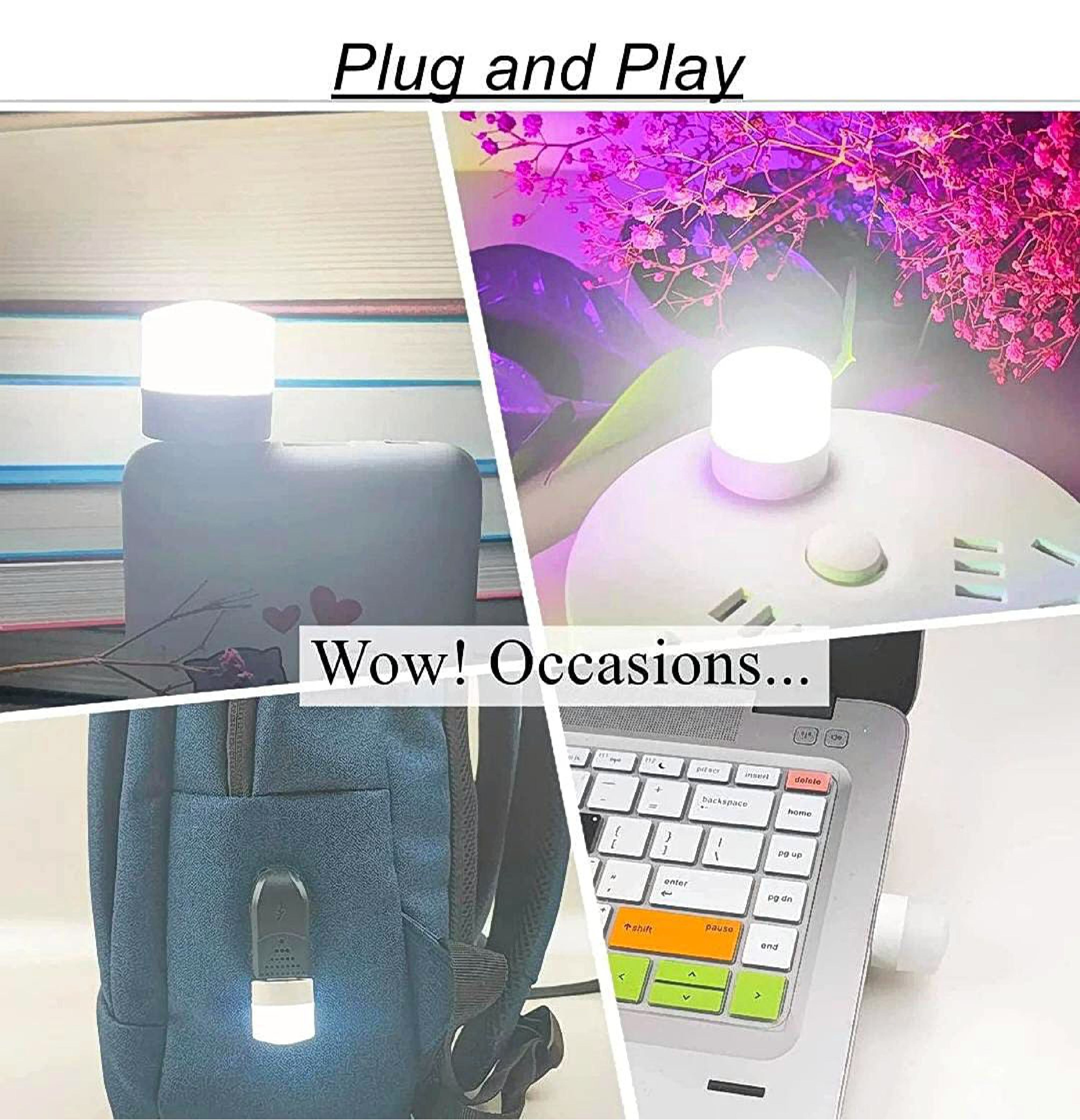 4 PCS LED USB Light Set