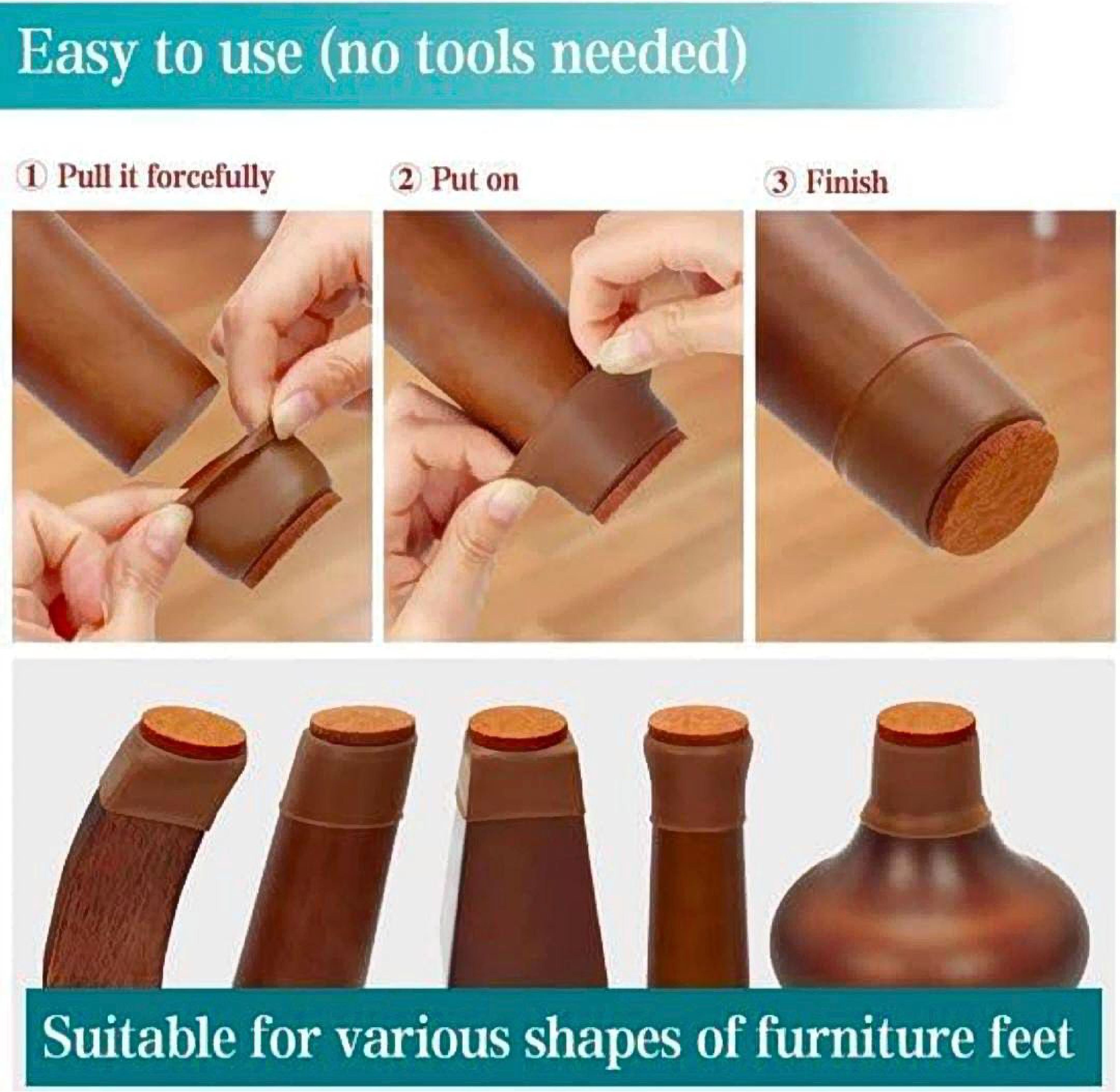 6 PCS Chair Leg Cover Set