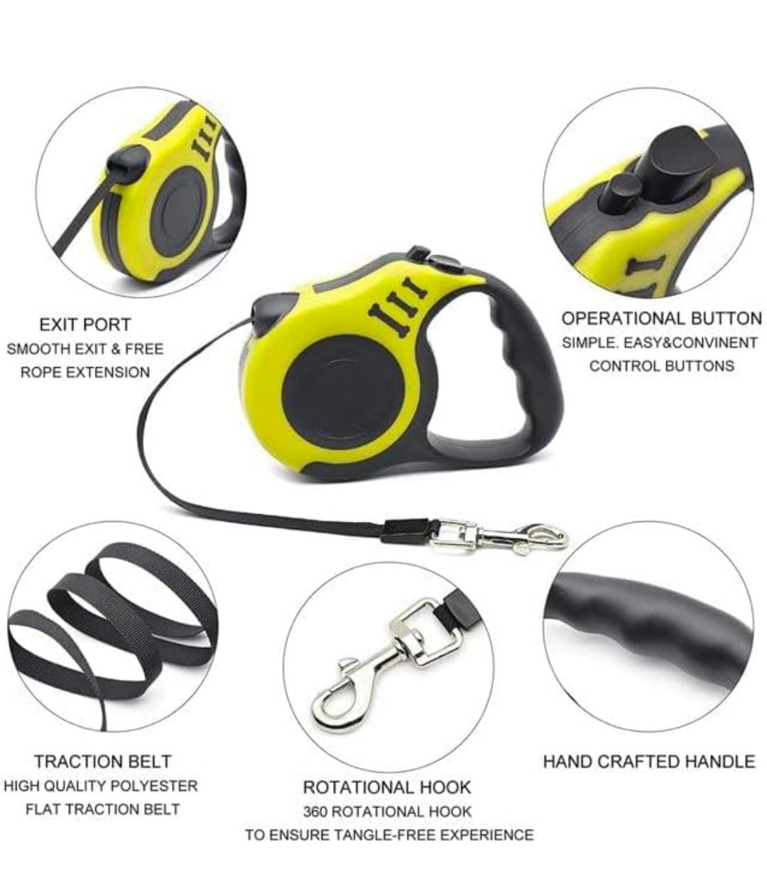 Retractable Dog Leash Belt
