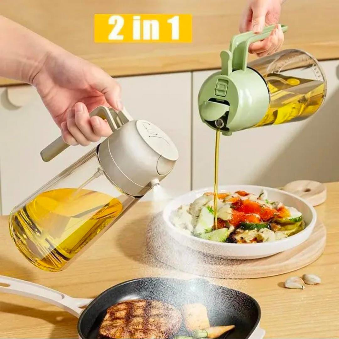 2-in-1 Glass Oil Bottle with Pour