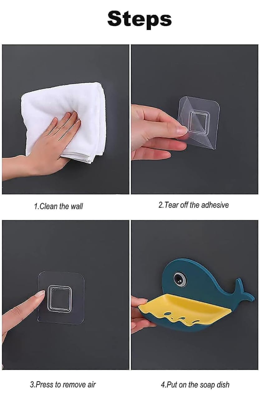 Fish Shape Soap Dish (2 Pcs)