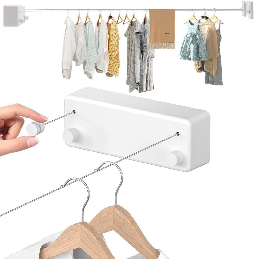 Wall Mounted Retractable Clothesline