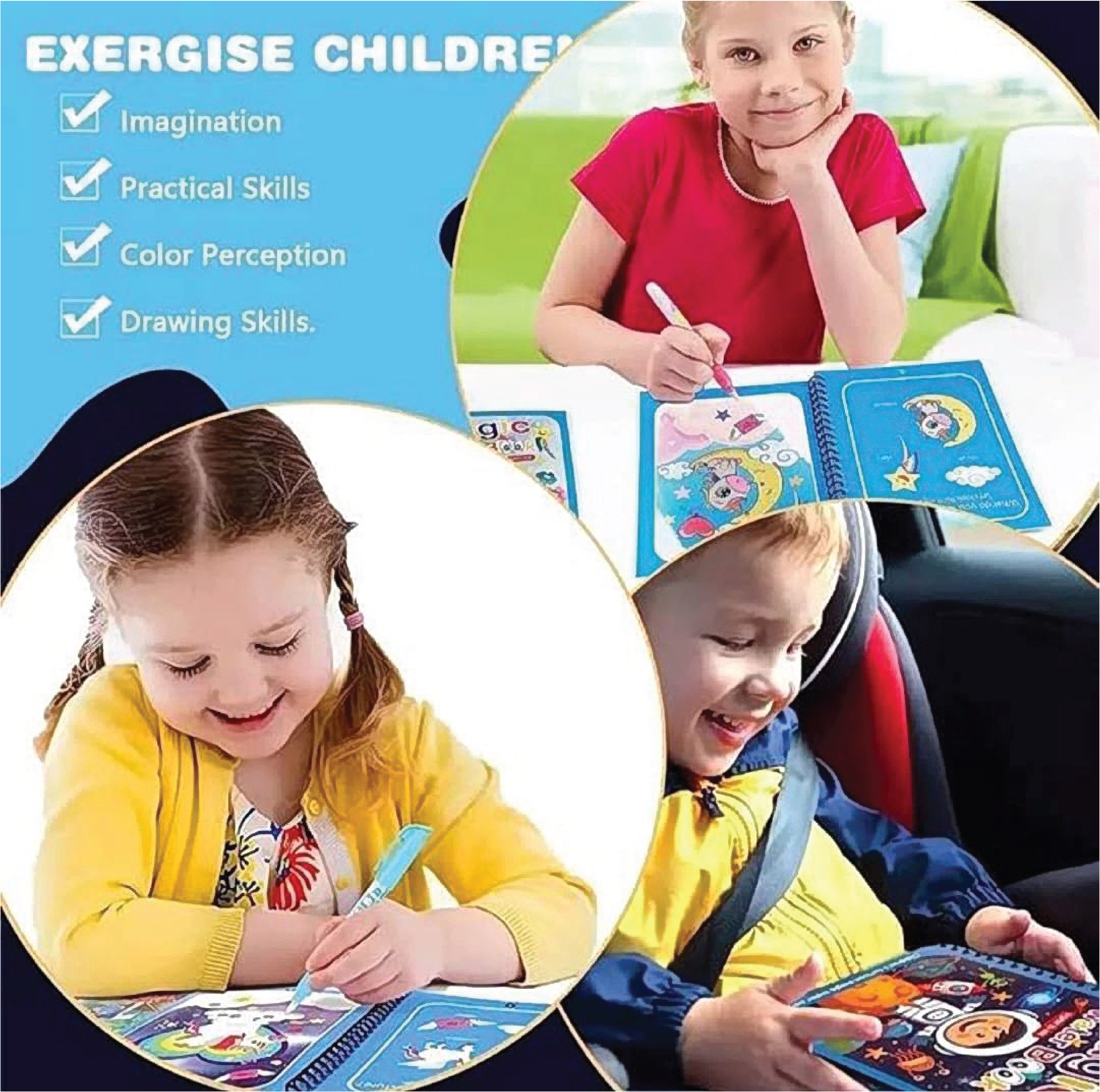 Magic Water Pen & Book Set - 2 PCs