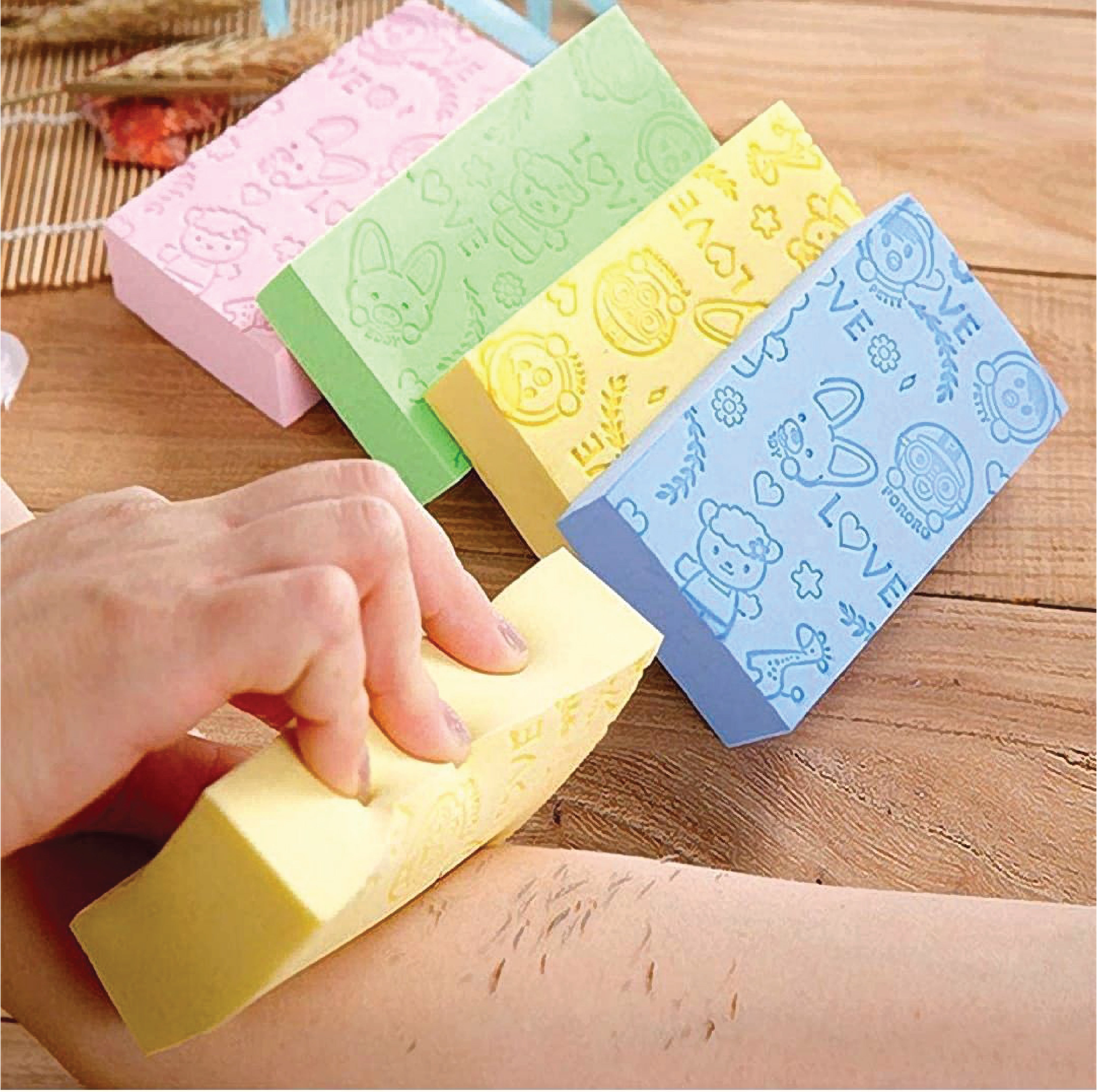 Soft Bath Scrubber Sponge - 3 PCs