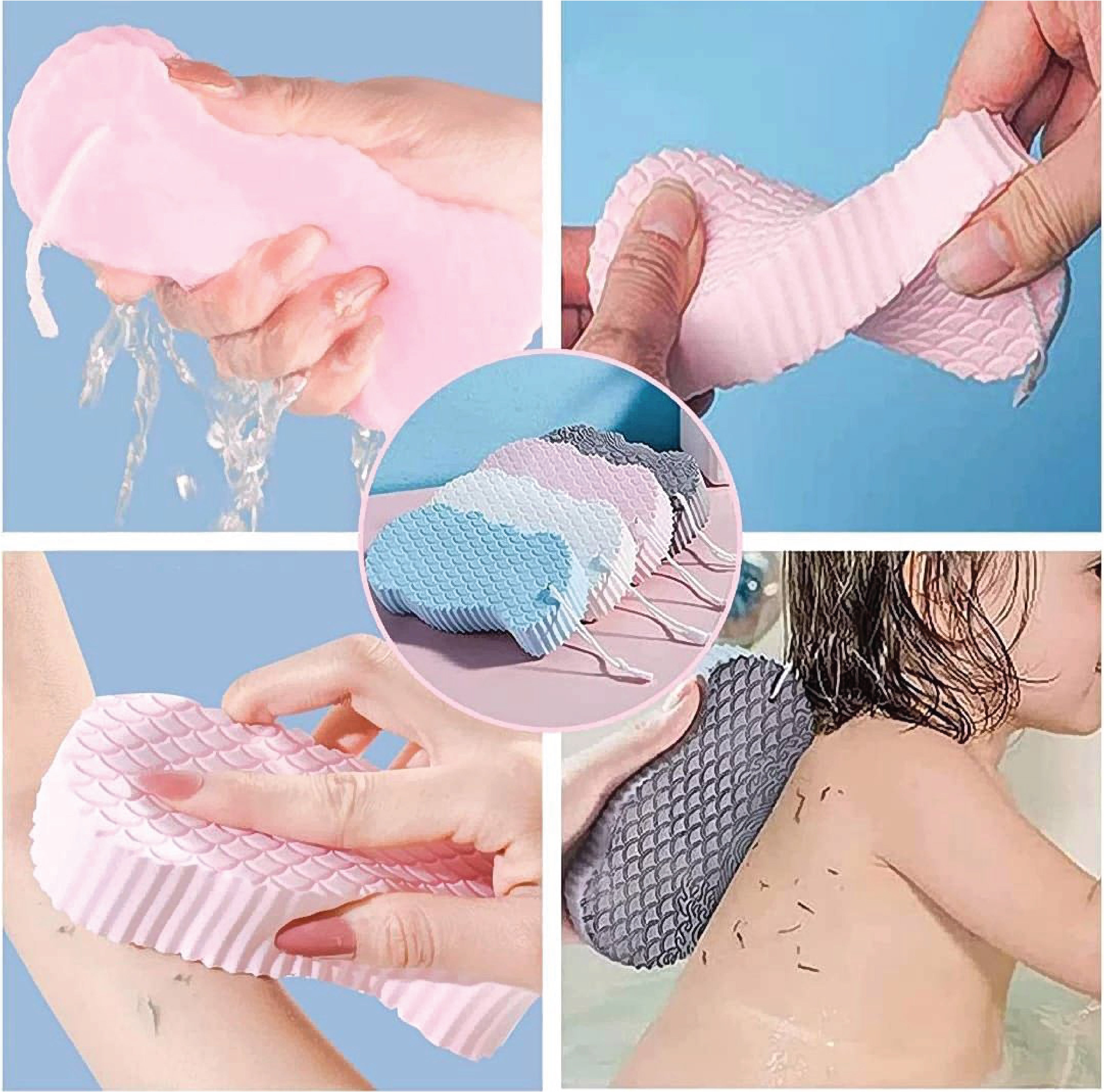 Soft Bath Scrubber Sponge - 3 PCs