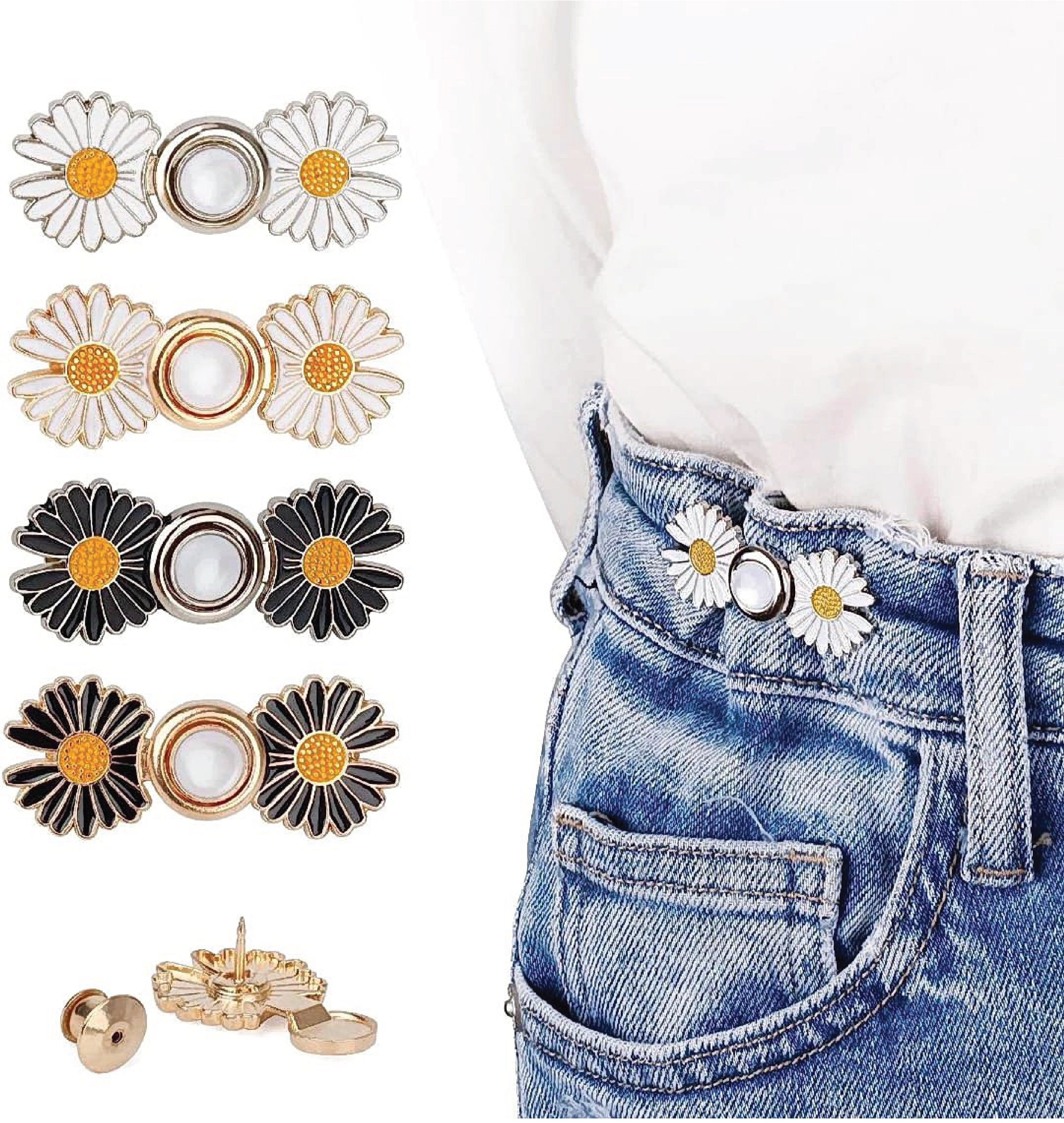 Waist Button Pins for Jeans - 2 PCs