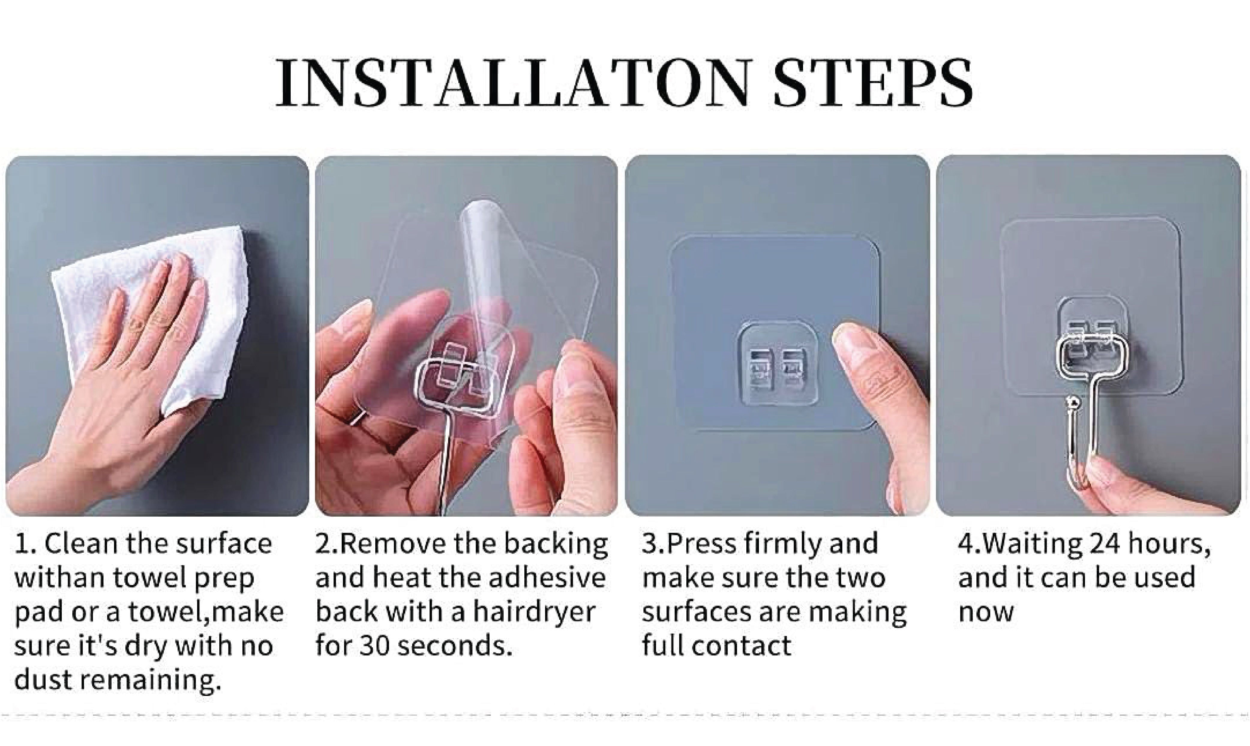 7×7 Golden Large Hook Sticker - 12 PCs