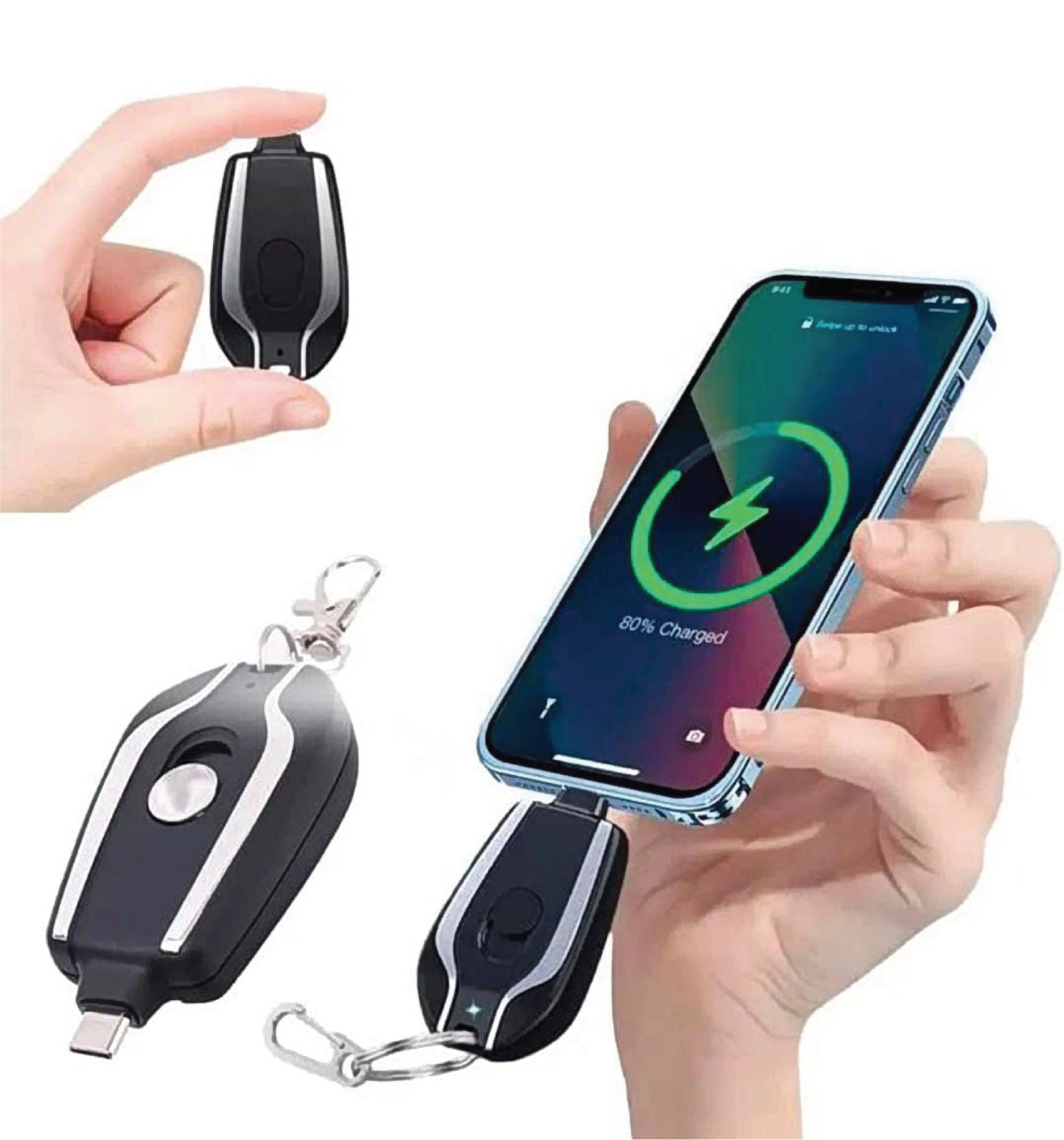 C-Type Keychain Emergency Charger