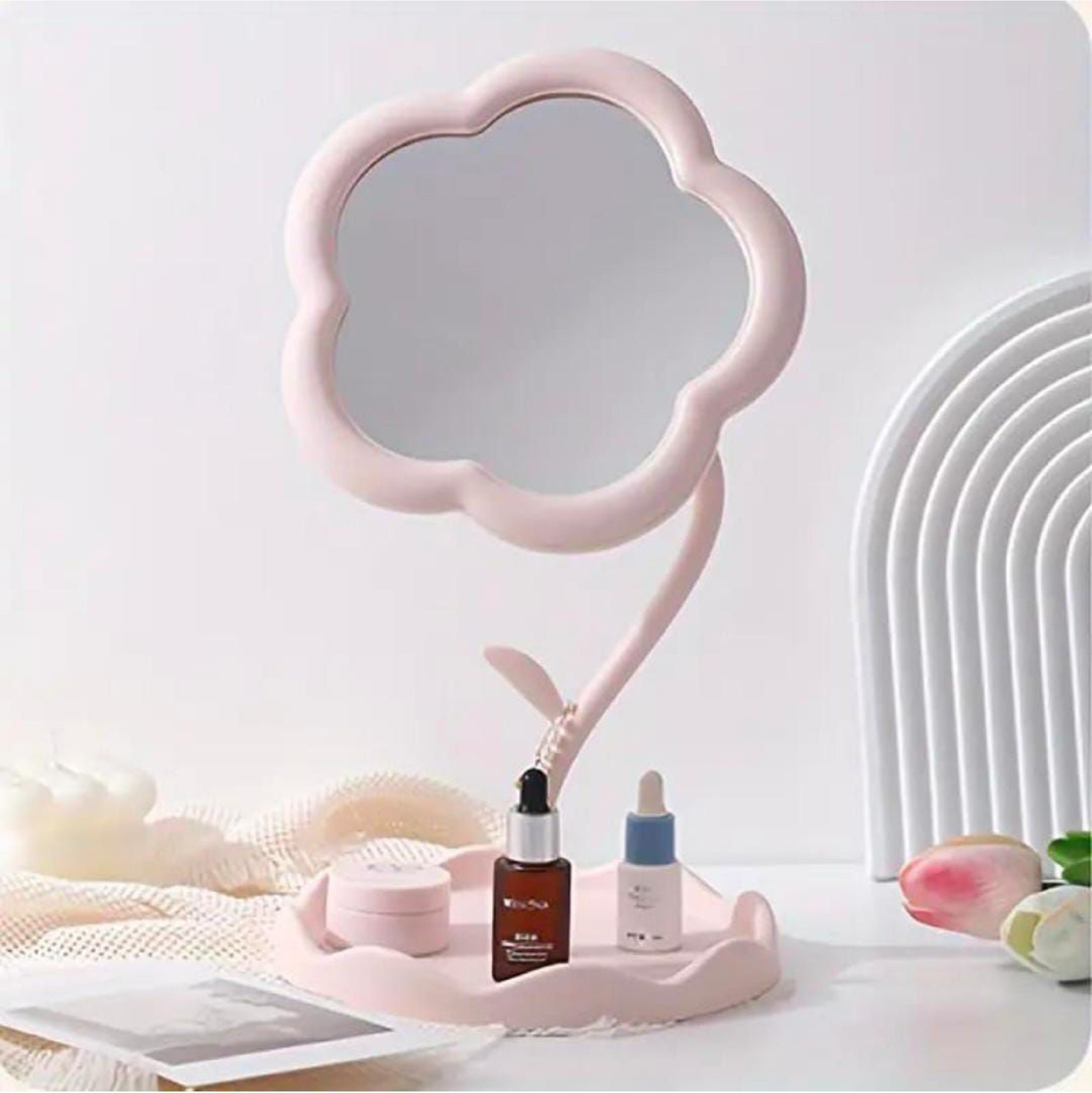 Flower Shape Makeup Mirror – Big Size