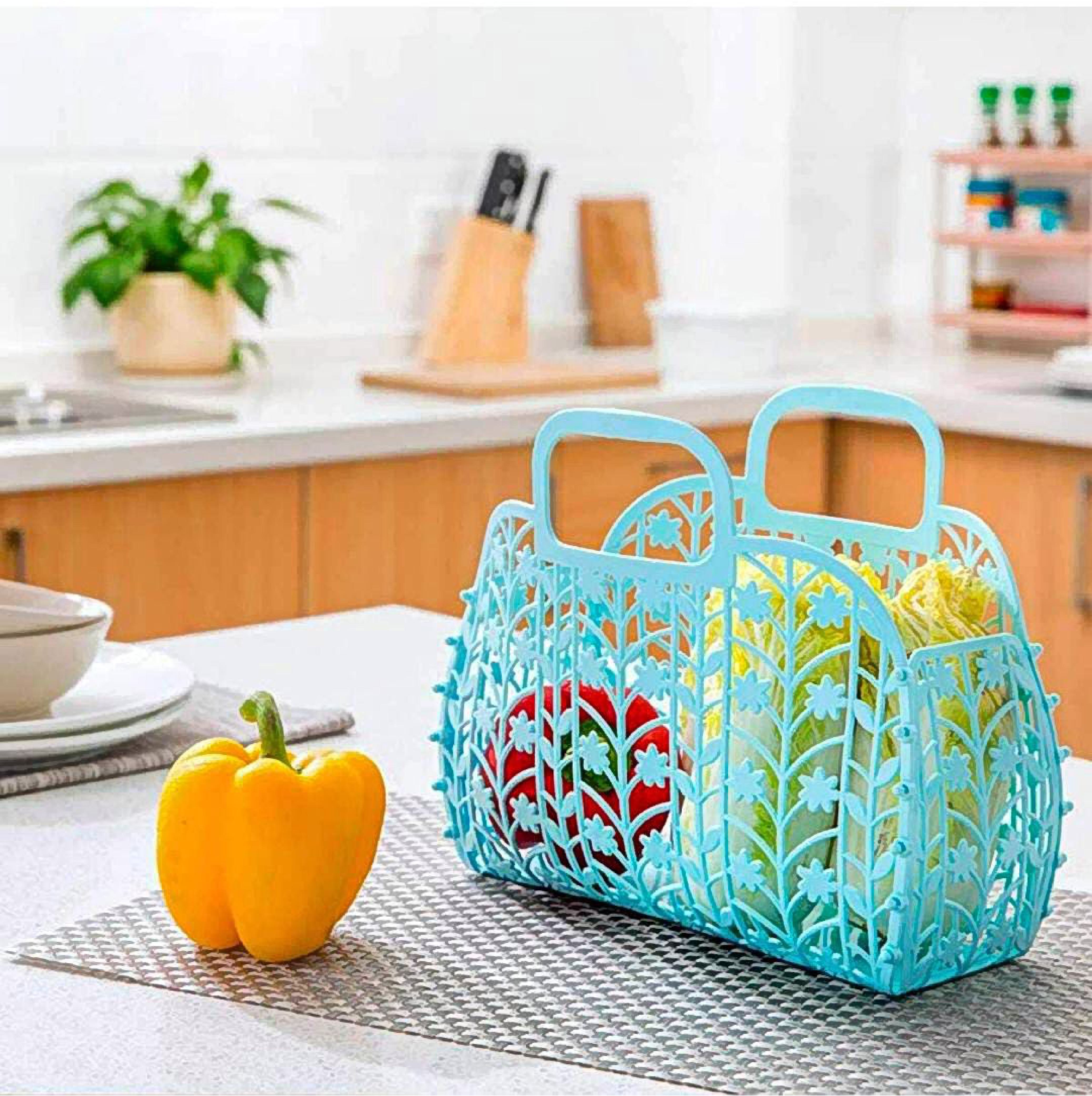 Plastic Foldable Basket Bag