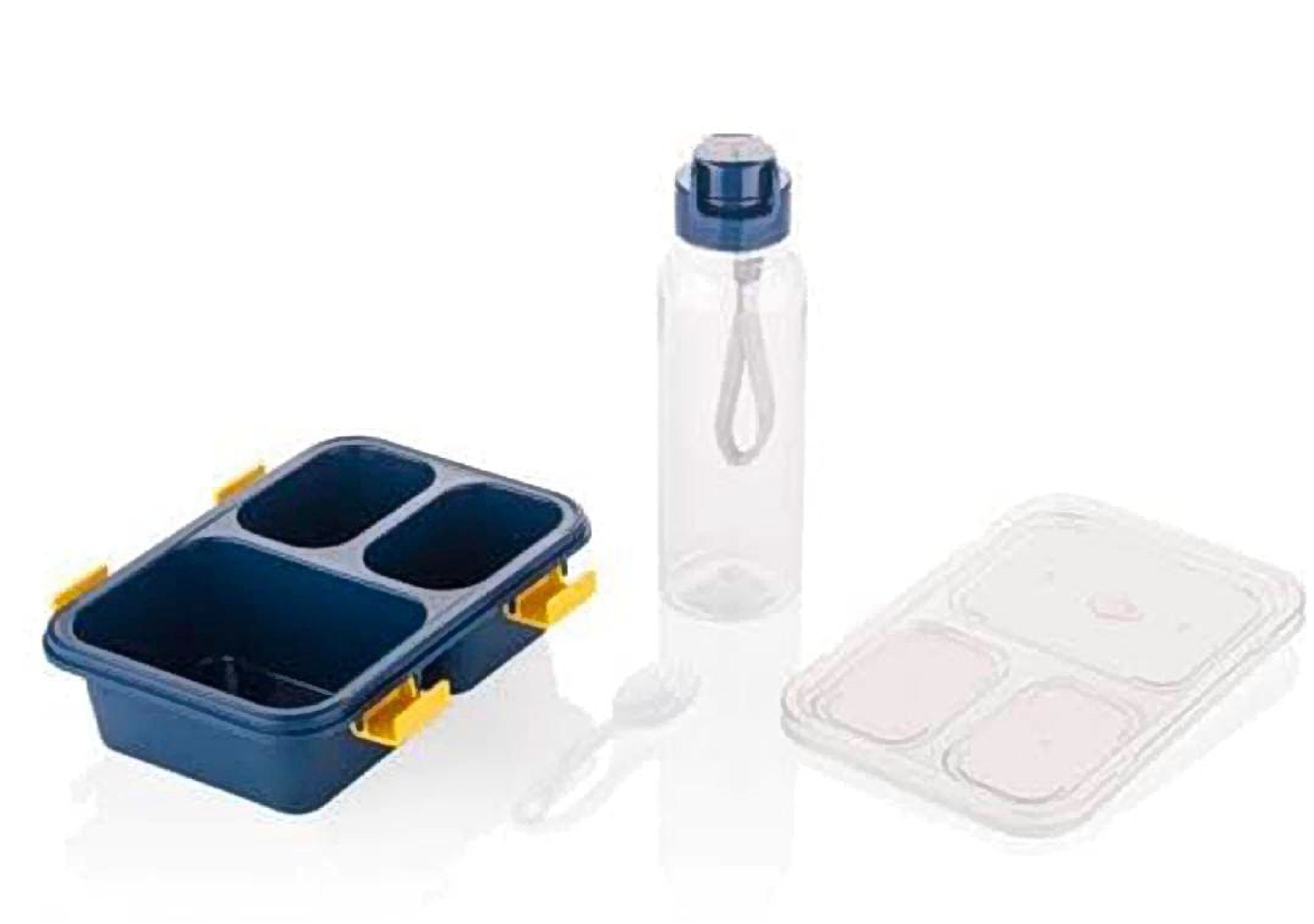 Plastic Lunch Box with Water Bottle