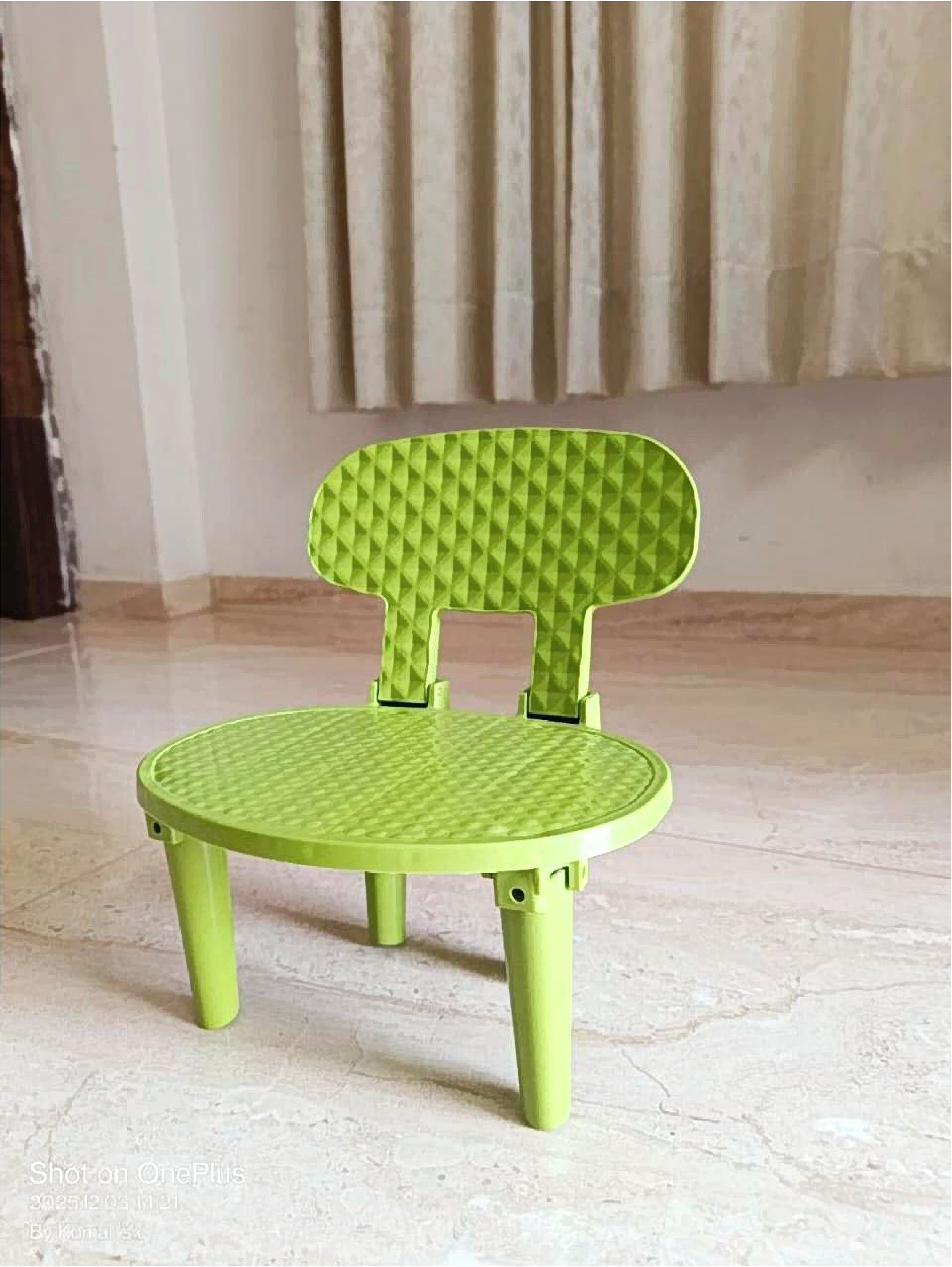 Portable Folding Stool with Thick Backrest