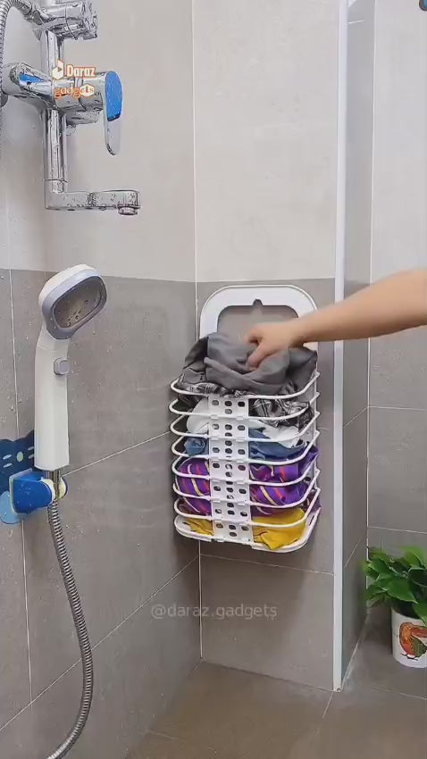 Wall Mounted Foldable Laundry Basket