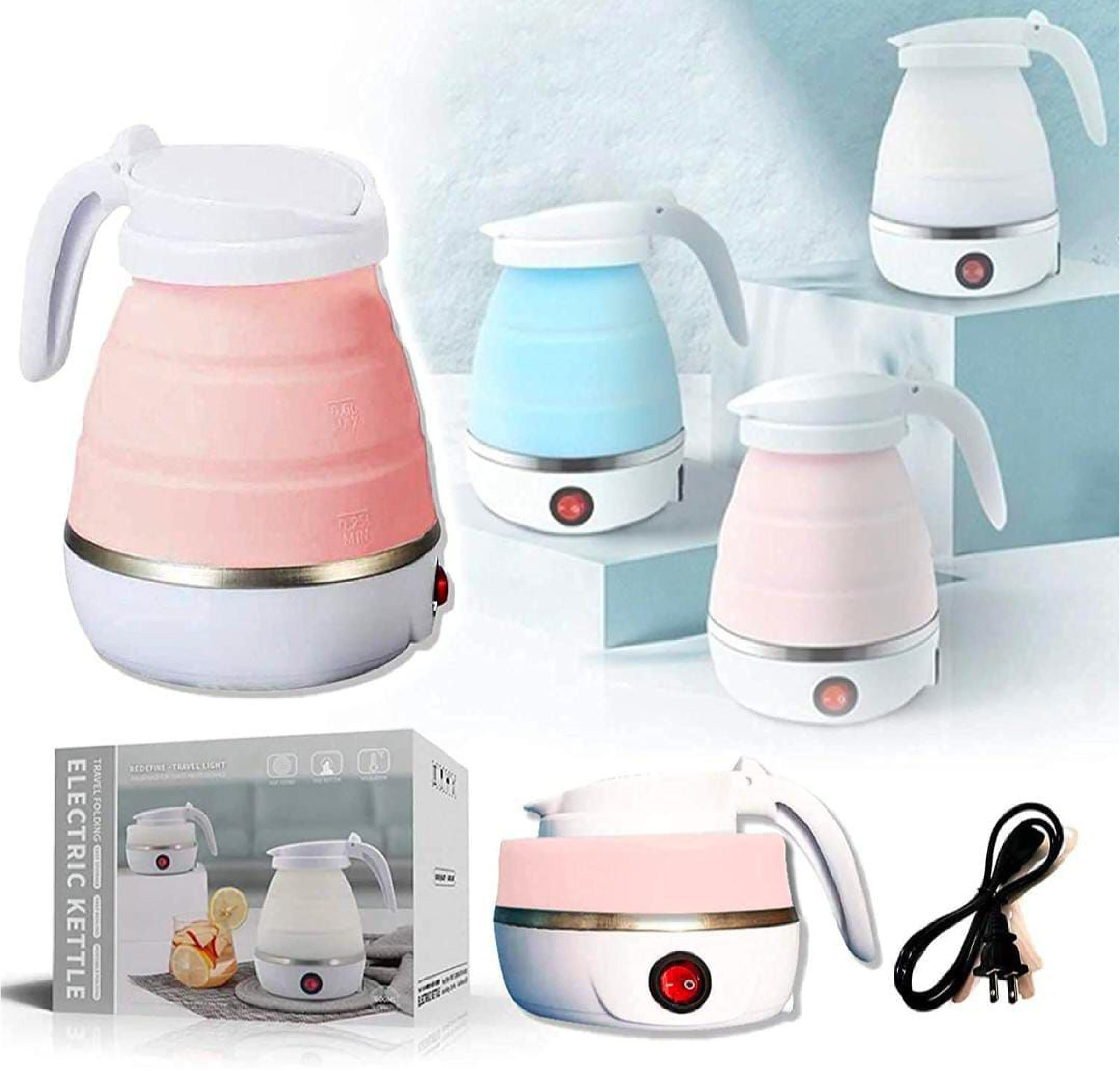 Scarlet Kettle 2L + Silicone Folding Kettle + Vacuum Flask – 3 PCS Set